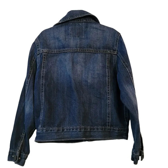 Place Girls Denim Jacket Size S (6) Blue Solid 100% Cotton Long Sleeves Collared - Picture 2 of 5